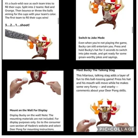 Deer Pong Game, Talking‎ Deer Head Music GAME NIGHT PARTY DRINKING GAMES COLLEGE - Picture 11 of 15